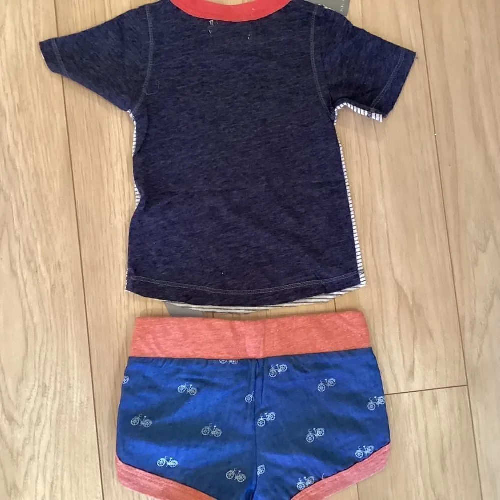 NWY. Miki Miette Brand Baby Boys 6 mos. 2 pc Shorts & Top Set
